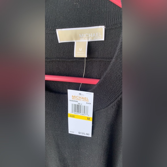 Michael Kors Women’s Medium Designer Sweater Black w Silver Bling New w tags - Picture 4 of 6